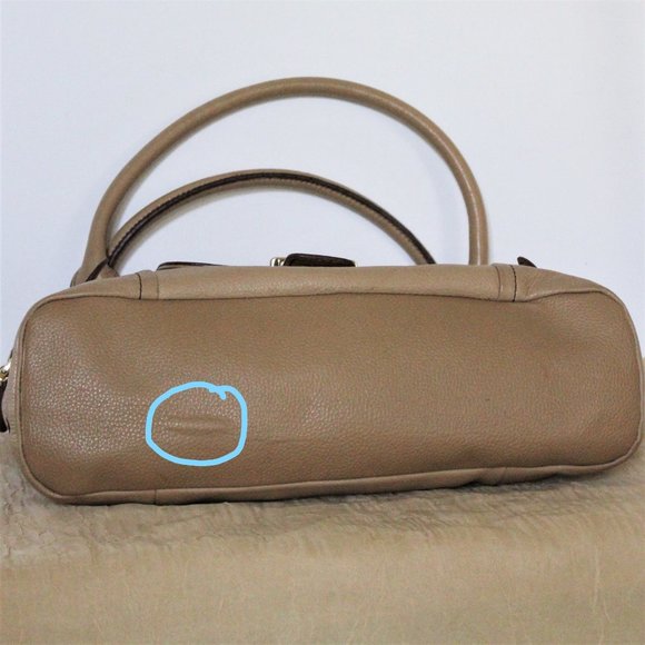 Franco Sarto Dark Beige Leather Handbag - Picture 9 of 9